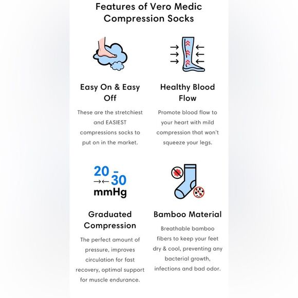 Vero compression socks size 3XL New - Picture 4 of 9